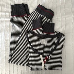 a&f stripped pajama set